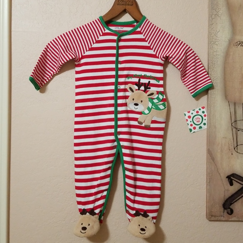 My First Christmas footed sleeper